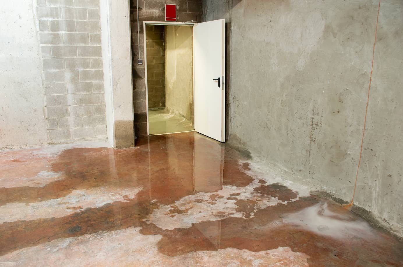 Flood cleanup in a basement