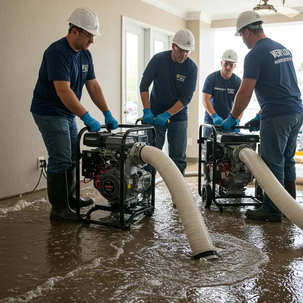 Water removal with extraction equipment